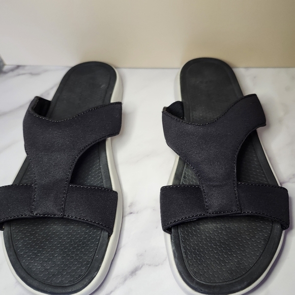Lands End Slip on Sandals Black Size 7 - Picture 3 of 6